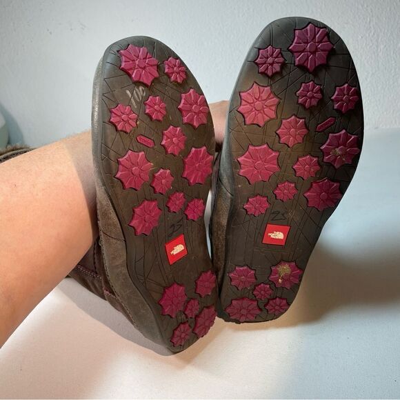 THE NORTH FACE Womens Abby IV Waterproof Suede Leather Boots US 6 Brown/Fuschia - Picture 12 of 16